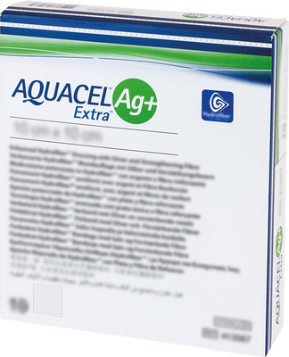 AQUACEL Ag+ Extra 10x10 cm Kompressen 10 St Kompressen