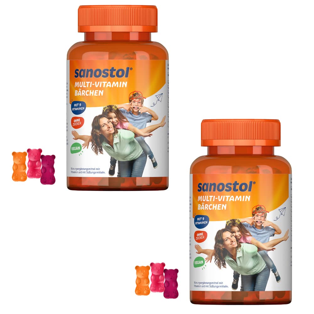 sanostol MULTI-VITAMIN BÄRCHEN Doppelpack 2X60 St