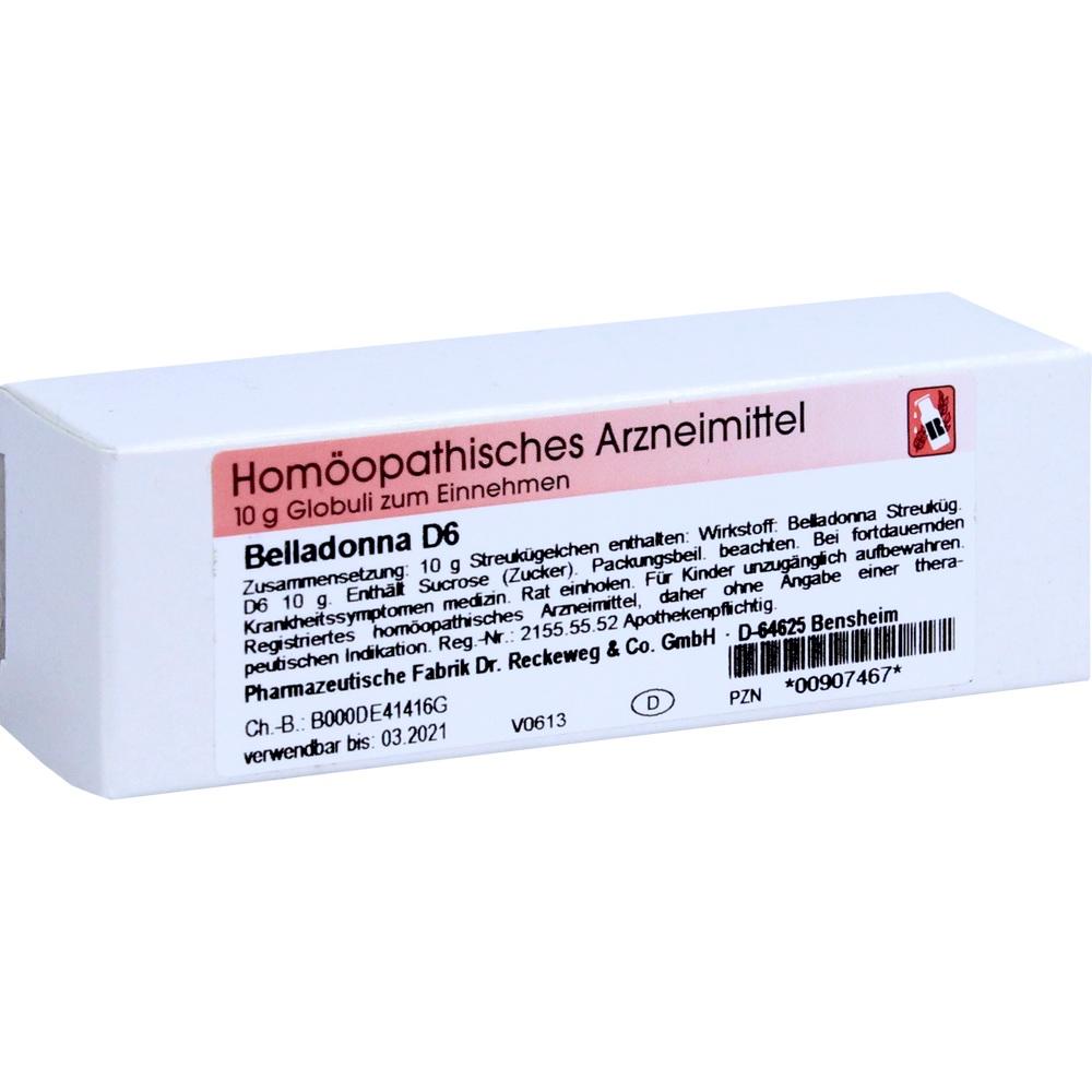 BELLADONNA D 6 Globuli 10 g Globuli