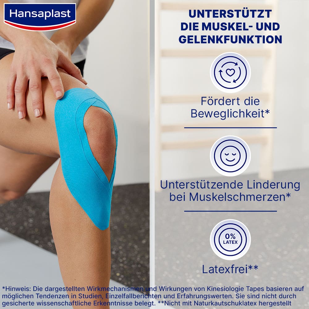 Hansaplast Kinesiologie Tape blau 1 St Bandage