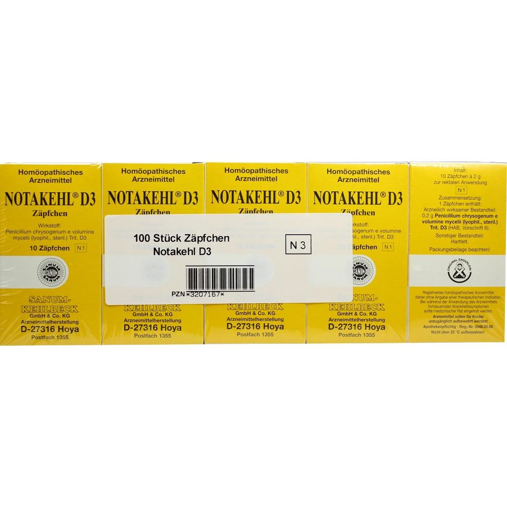 NOTAKEHL D 3 Suppositorien 10X10 St Suppositorien