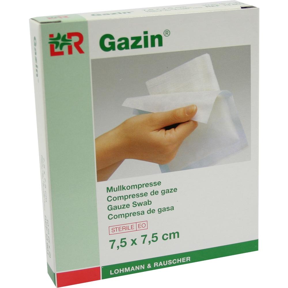GAZIN Mullkomp.7,5x7,5 cm steril 8fach 5X2 St Kompressen