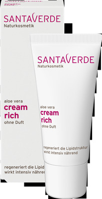 SANTA VERDE cream rich aloe vera ohne Duft 30 ml Creme