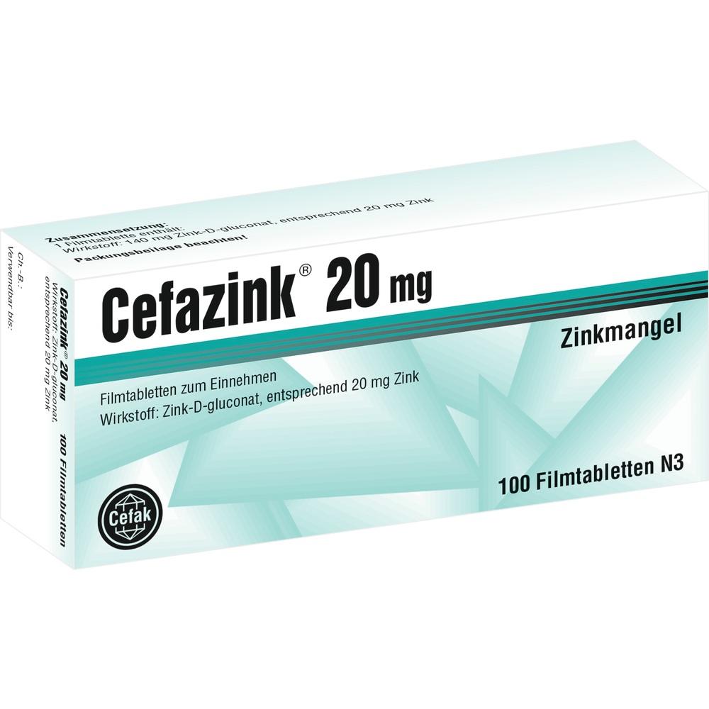 Cefazink 20mg 100 St Filmtabletten