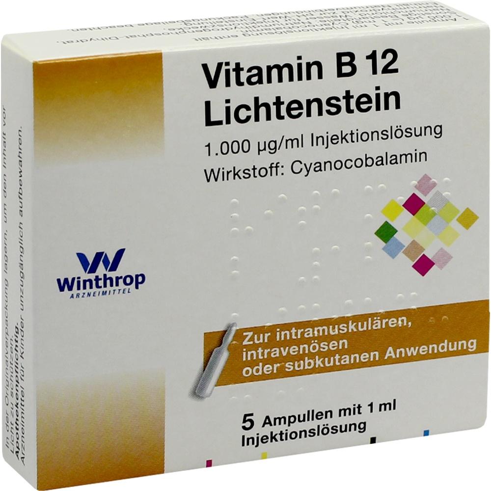 VITAMIN B12 1.000 µg Lichtenstein Ampullen 5X1 ml Ampullen