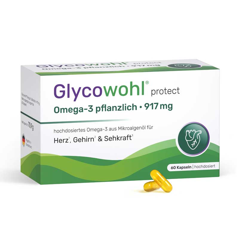 Glycowohl protect Omega-3 pflanzlich 917 mg 60 St Kapseln