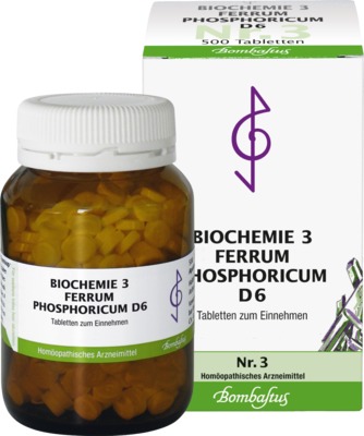 BIOCHEMIE 3 Ferrum phosphoricum D 6 Tabletten 500 St Tabletten