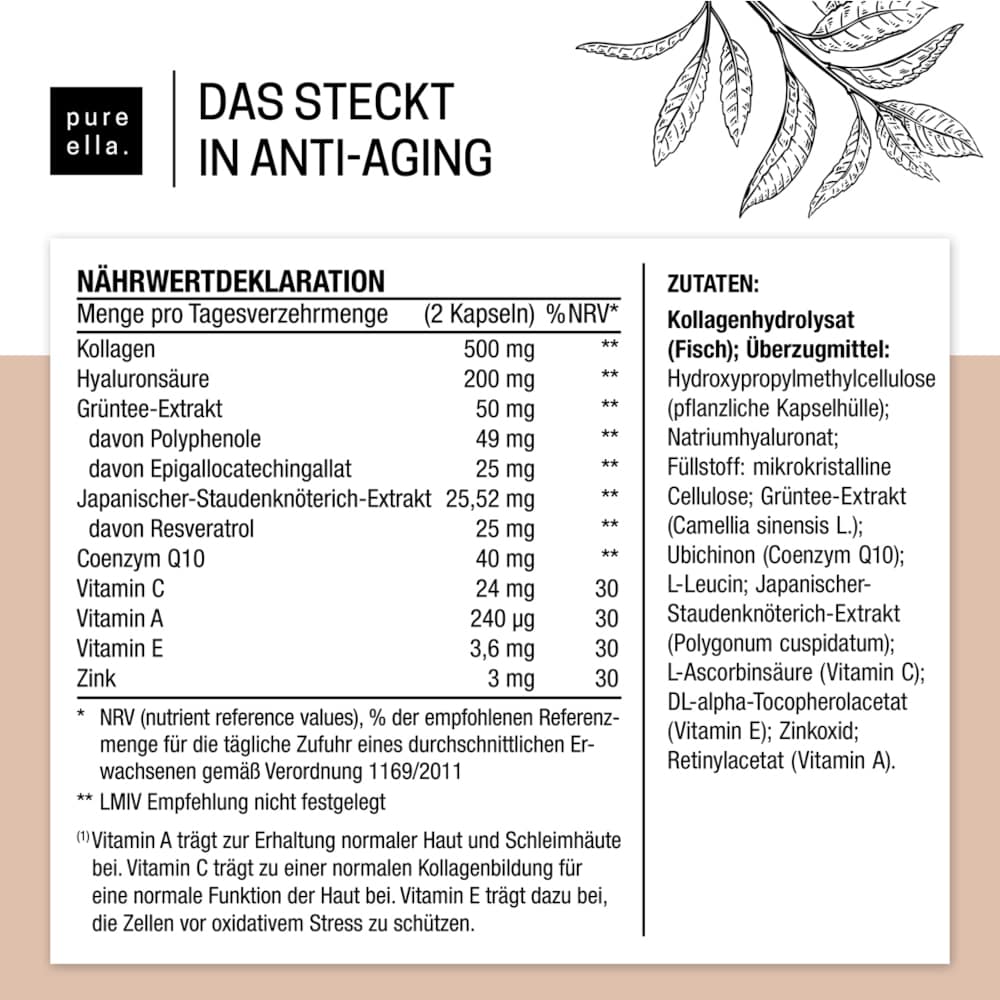 pure ella. Anti-Aging 60 St Kapseln