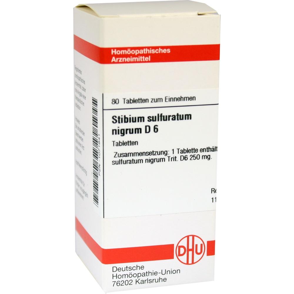 STIBIUM SULFURATUM NIGRUM D 6 Tabletten 80 St Tabletten