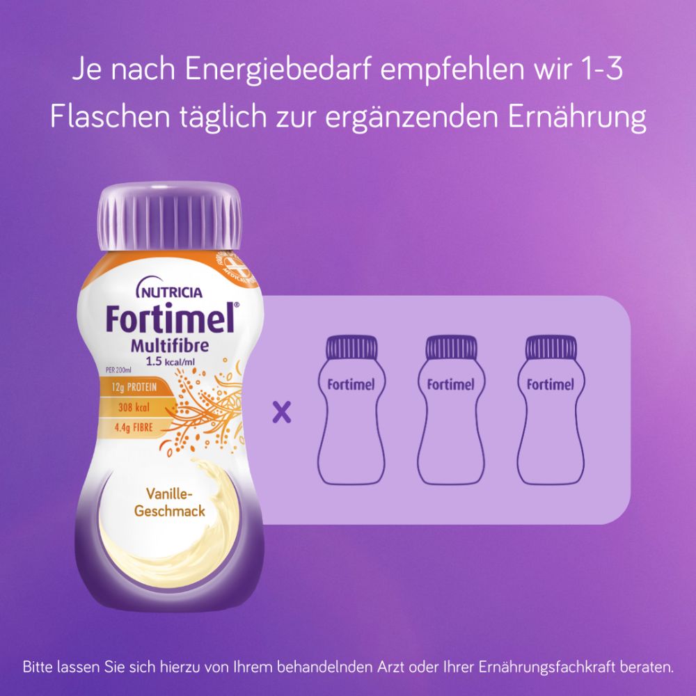 Fortimel Multifibre 1.5 kcal Vanillegeschmack 32X200 ml Flüssigkeit