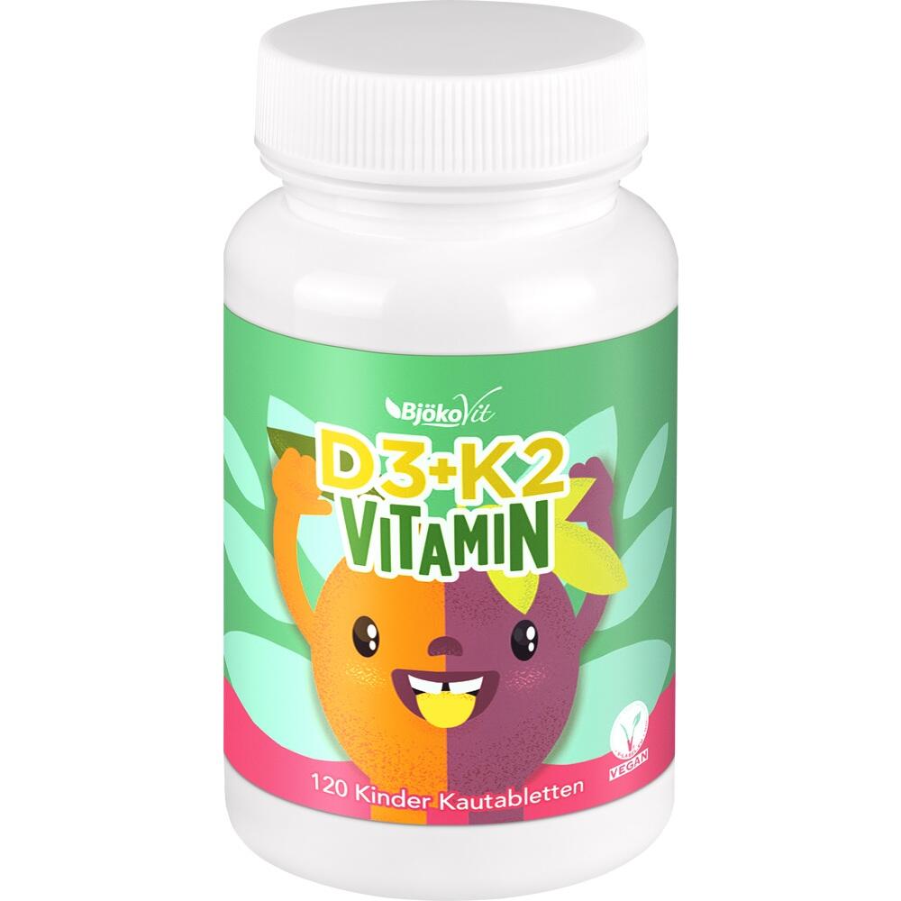 Vitamin D3+K2 Kinder Kautabletten Vegan 120 St Kautabletten