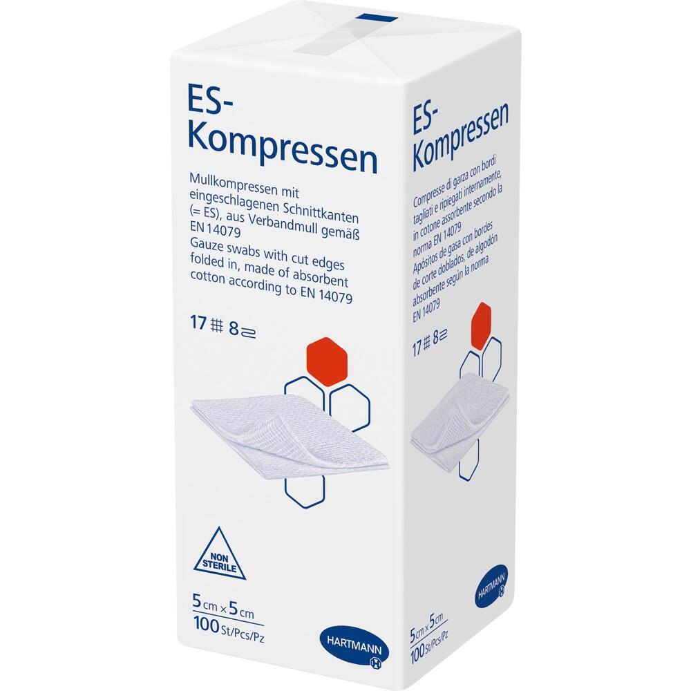 ES-KOMPRESSEN unsteril 5x5 cm 8fach 100 St Kompressen