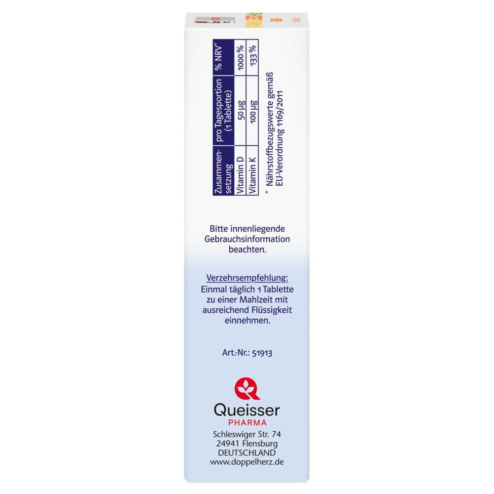 Doppelherz system VITAMIN D3 + K2 2000 I.E. 120 St Tabletten