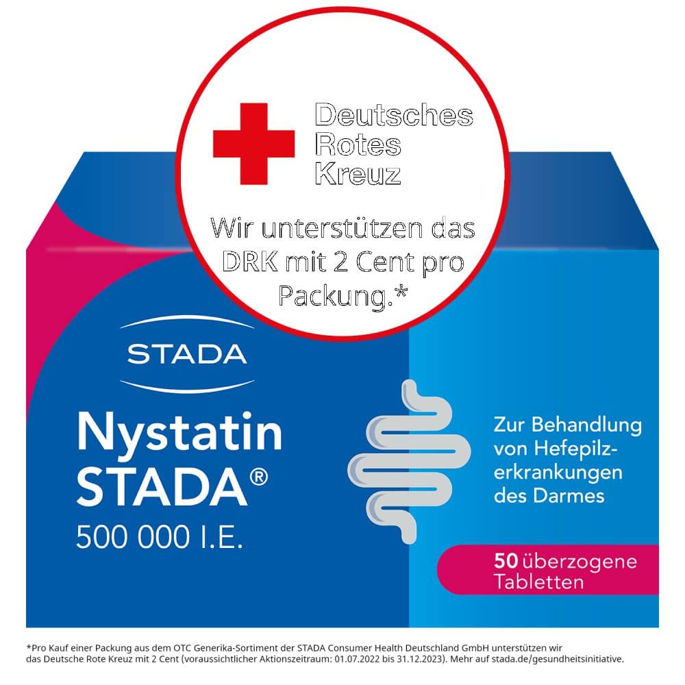Nystatin STADA 500000 I.E. 50 St Überzogene Tabletten