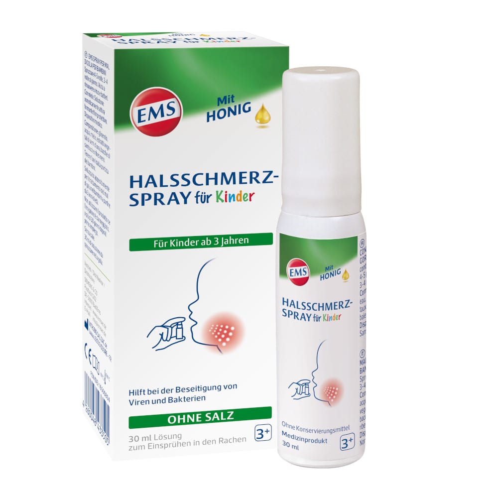 EMS HALSSCHMERZSPRAY für Kinder mit Honig 30 ml Spray
