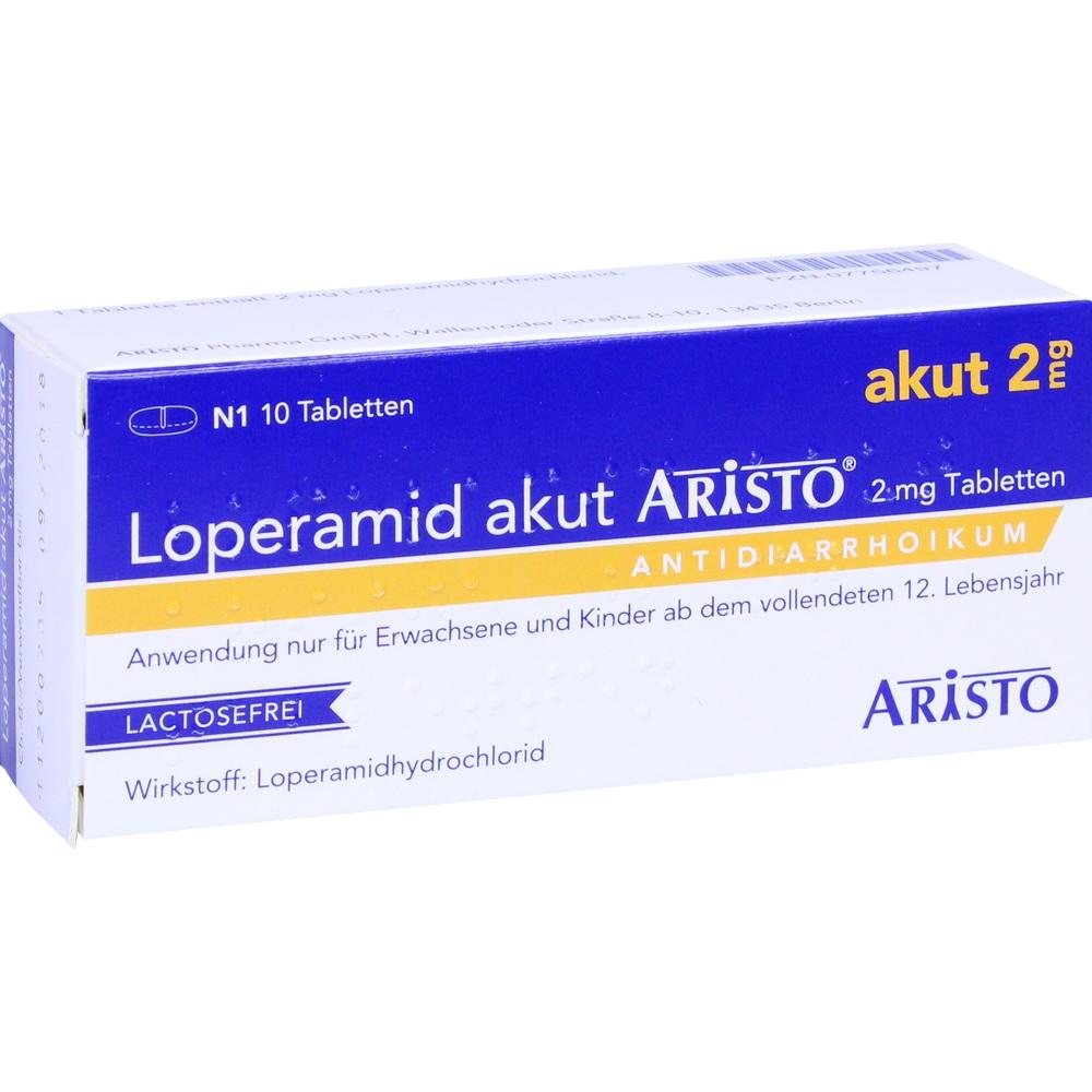 Loperamid akut Aristo 2mg 10 St Tabletten