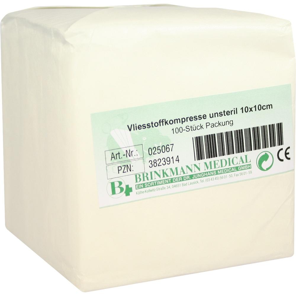 VLIESSTOFF-KOMPRESSEN 10x10 cm unsteril 4fach 100 St Kompressen