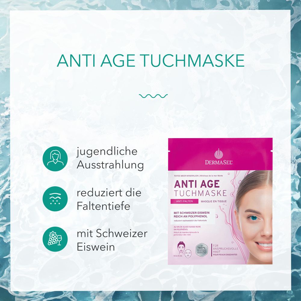 DERMASEL ANTI AGE TUCHMASKE  1 St Gesichtsmaske