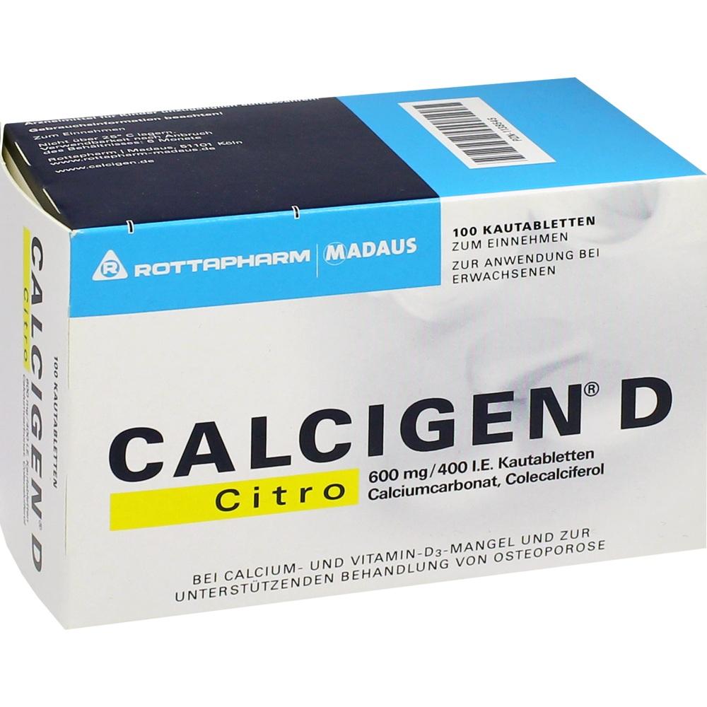 CALCIGEN D Citro 600mg/400 I.E. 100 St Kautabletten