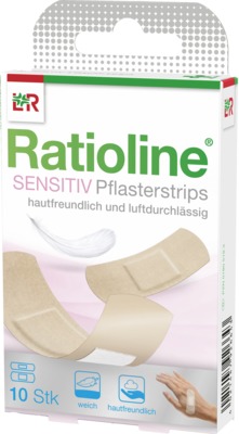 RATIOLINE sensitive Pflasterstrips in 2 Größen 10 St Pflaster