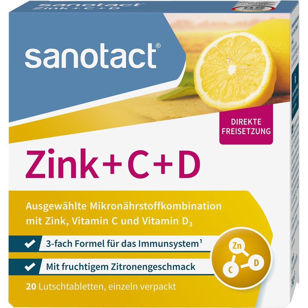 sanotact Zink + C + D 20 St Lutschtabletten