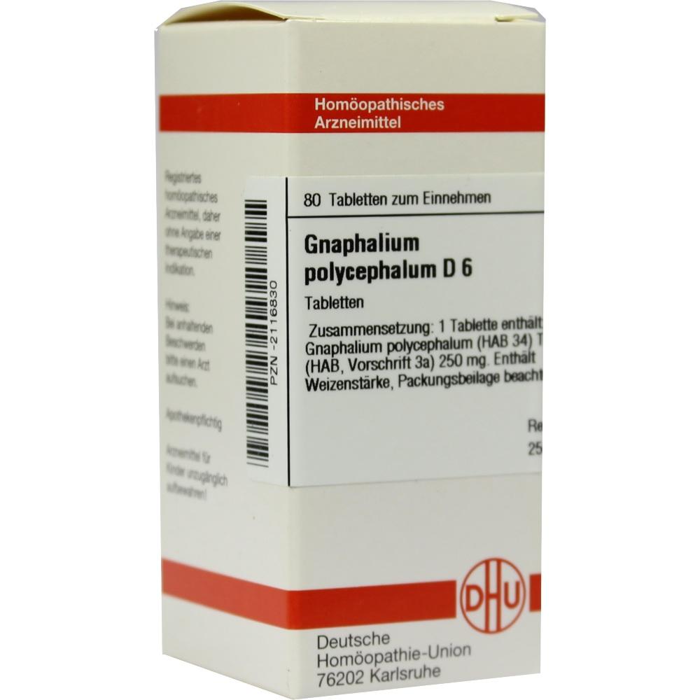 GNAPHALIUM POLYCEPHALUM D 6 Tabletten 80 St Tabletten