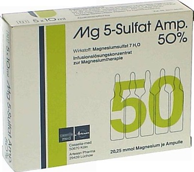 MG 5 Sulfat Amp. 50% Infusionslösungskonzentrat 5 St Infusionslösungskonzentrat