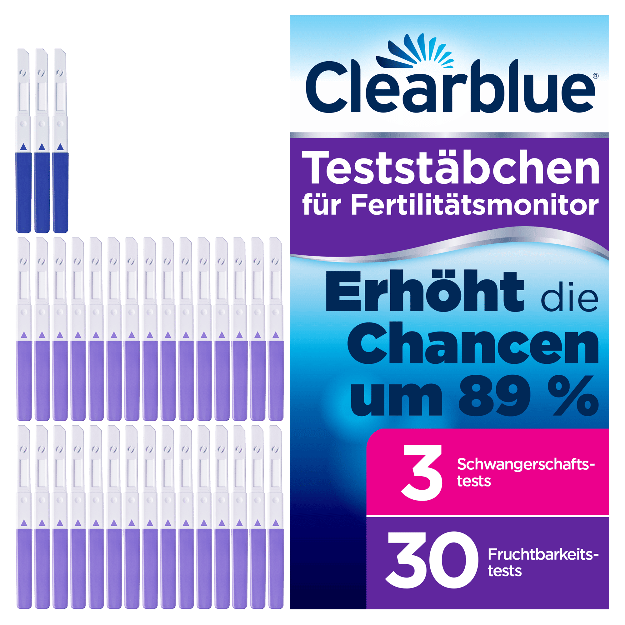 Clearblue Fertilitätsmonitor Advanced und Teststäbchen Set 1 Sparset