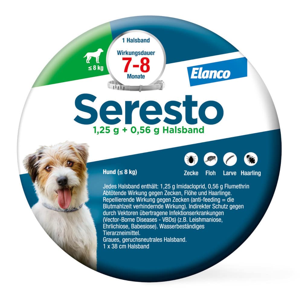 Seresto Halsband für kleine Hunde bis 8 kg 1 St Halsband