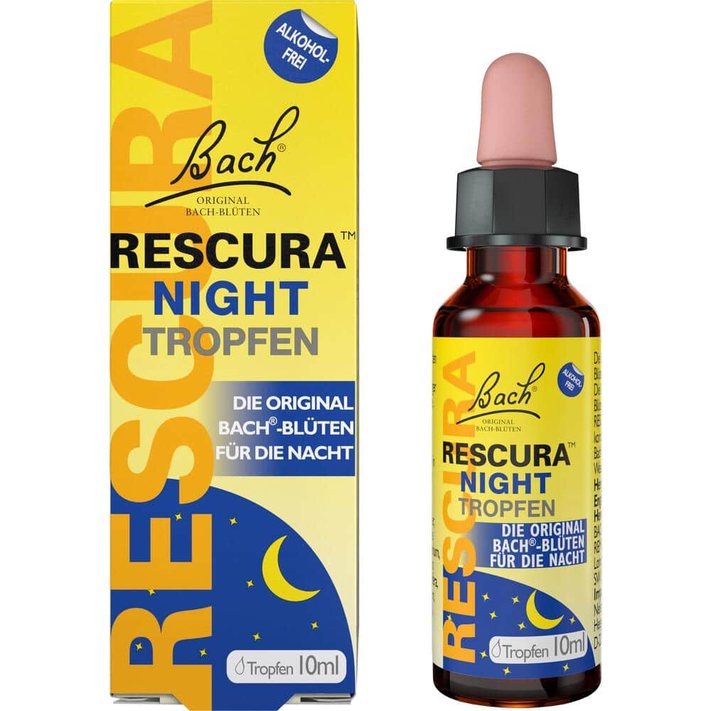 Bachblüten RESCURA NIGHT Tropfen alkoholfrei 10 ml Tropfen