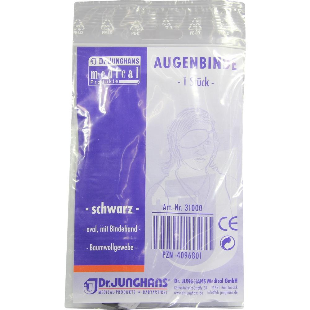 AUGENBINDE oval m.Bindeband schwarz 1 St Binden