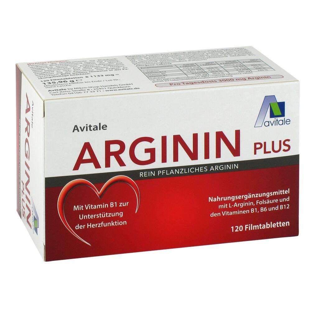 Avitale ARGININ PLUS Vitamin B1+B6+B12+Folsäure  120 St Filmtabletten