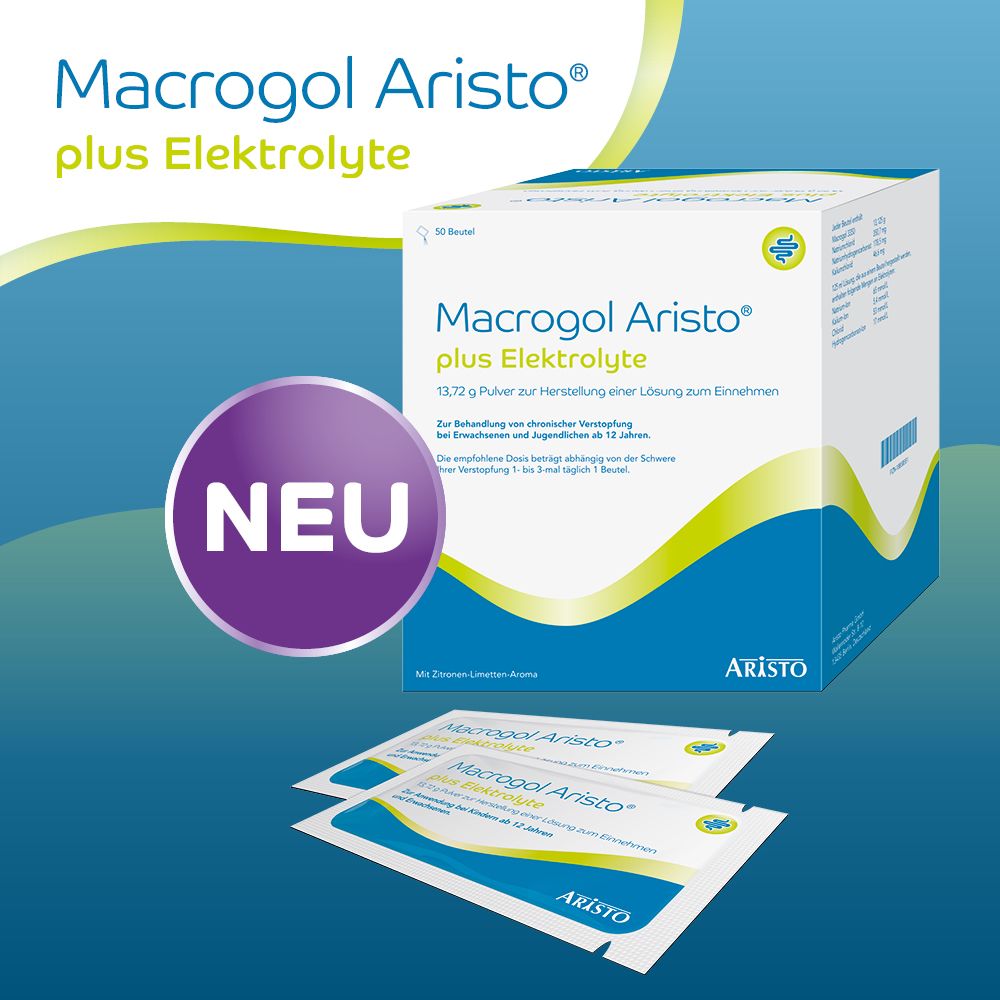 Macrogol Aristo plus Elektrolyte 100 St Pulver zur Herstellung einer Lösung zum Einnehmen