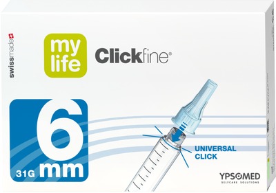 MYLIFE Clickfine Pen-Nadeln 6 mm 100 St Kanüle
