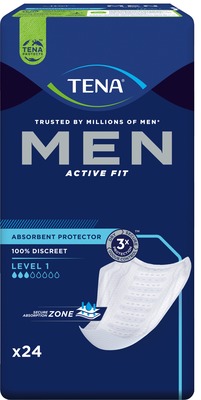 TENA MEN ACTIVE FIT LEVEL 1 Absorbent Protector 6X24 St