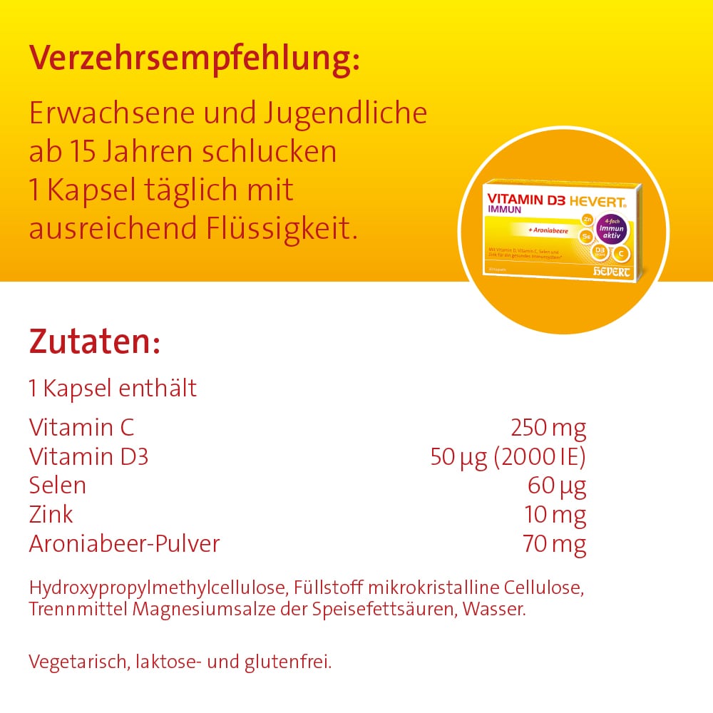 VITAMIN D3 HEVERT IMMUN 30 St Kapseln