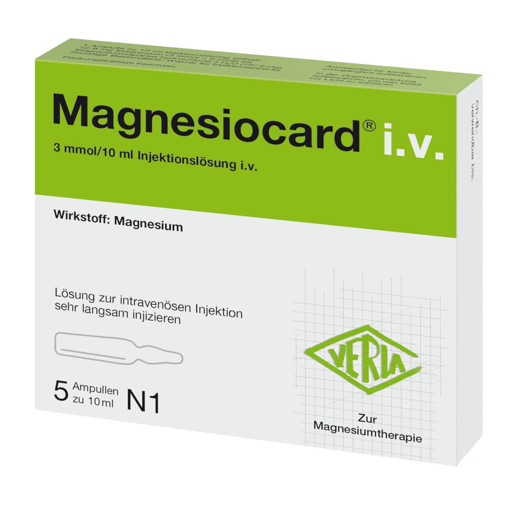 MAGNESIOCARD i.v. Injektionslösung 5X10 ml Injektionslösung