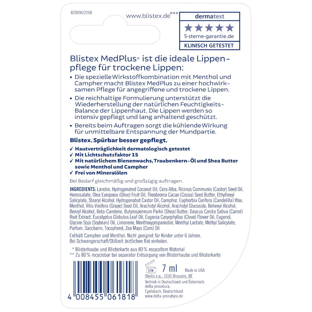 Blistex MedPlus Tiegel  7 ml Creme