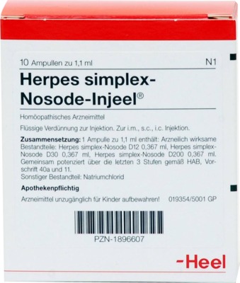 HERPES SIMPLEX Nosode Injeel Ampullen 10 St Ampullen