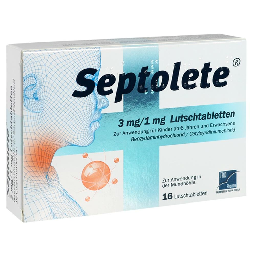 Septolete 3 mg/1 mg Halsschmerztabletten 16 St Lutschtabletten