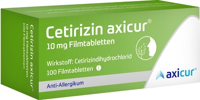 Cetirizin axicur 10 mg  100 St Filmtabletten