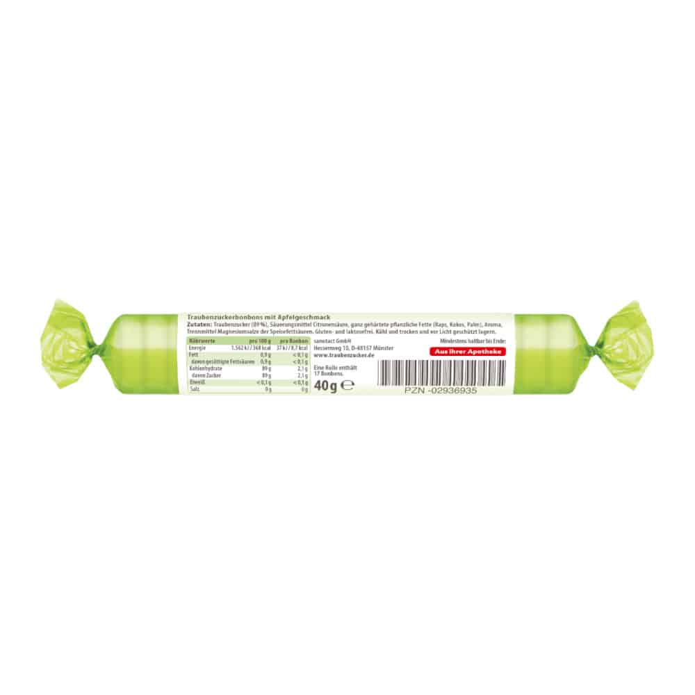 intact Traubenzucker Apfel Rolle 40 g Tabletten
