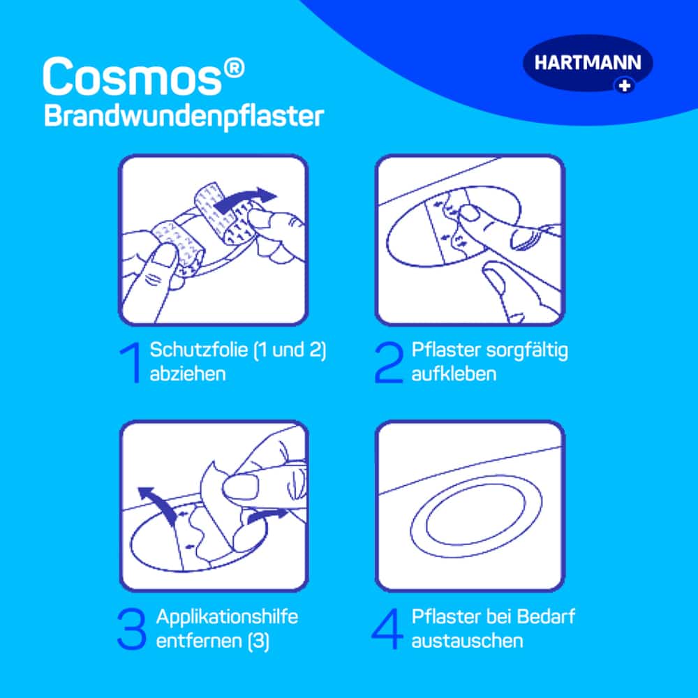 HARTMANN cosmos Brandwundenpflaster 8 St Pflaster