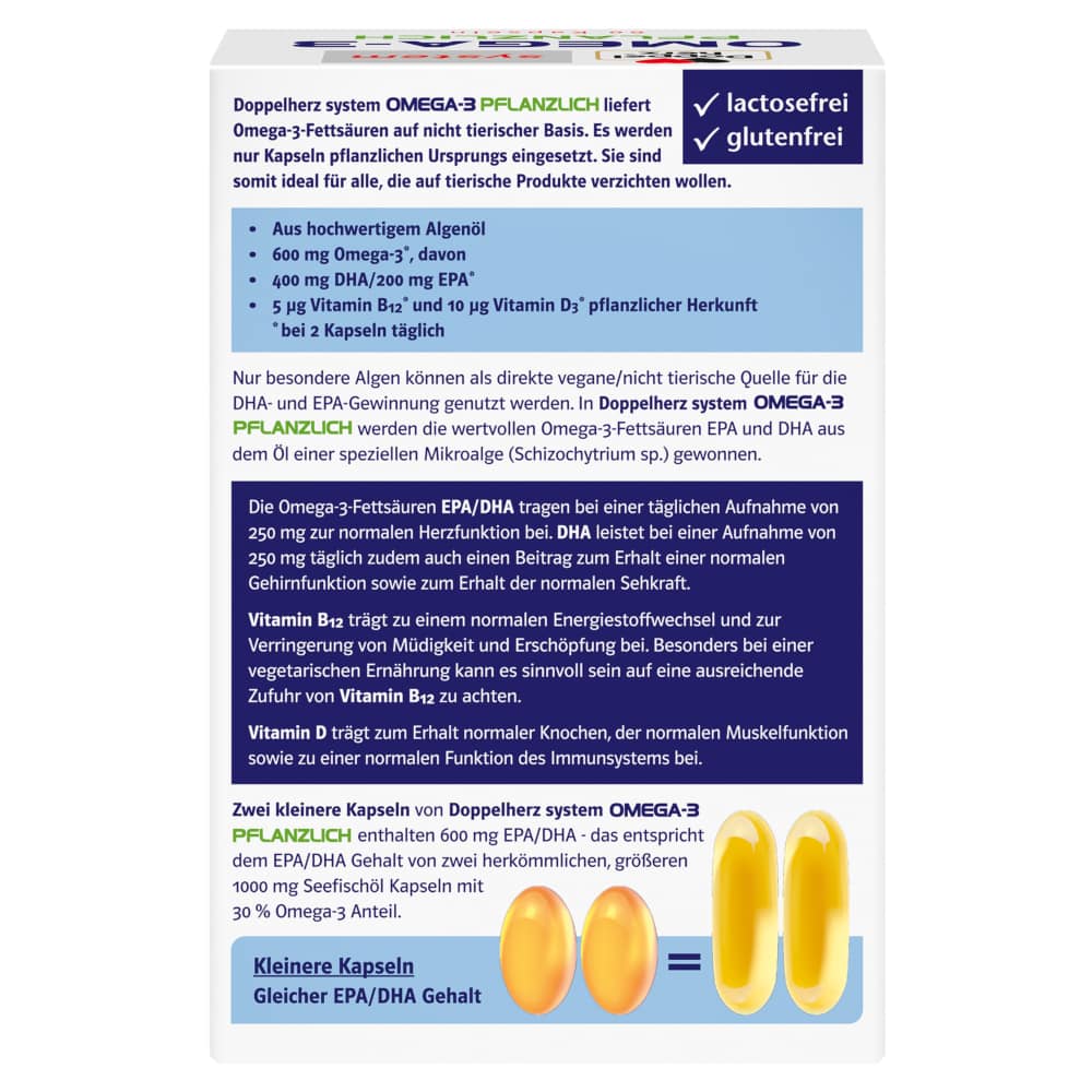 Doppelherz system OMEGA-3 PFLANZLICH 60 St Kapseln