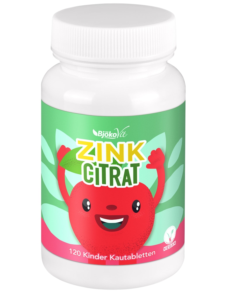 BjökoVit ZINK CITRAT Kinder Kautabletten 120 St Kautabletten
