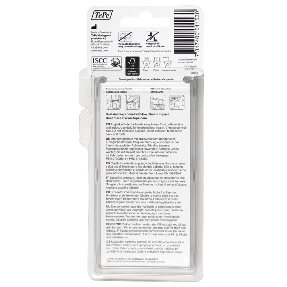 TEPE Angle Interdentalbürste 0,5mm rot 6 St Zahnbürste