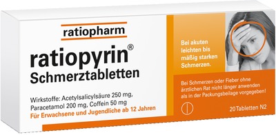 ratiopyrin Schmerztabletten 20 St Tabletten