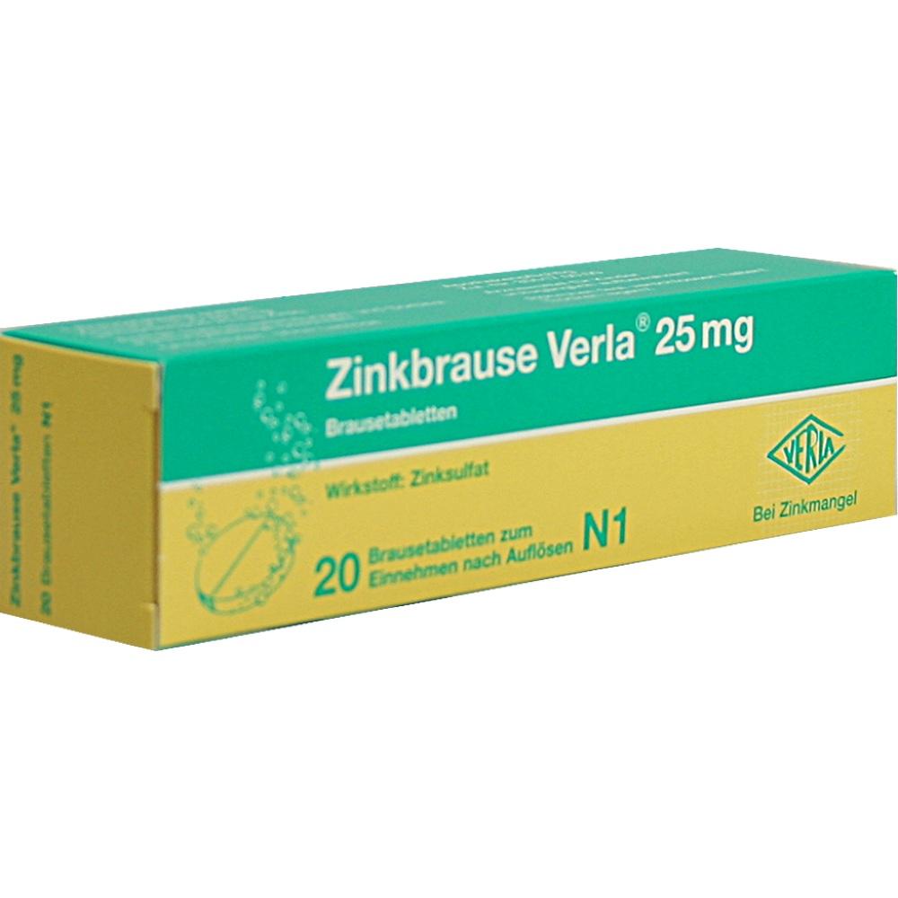 Zinkbrause Verla 25mg 20 St Brausetabletten