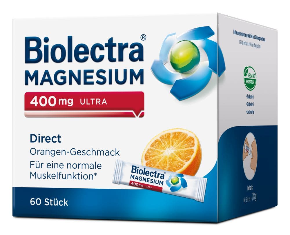 Biolectra MAGNESIUM 400 mg ULTRA Direct Orange 60 St Pellets