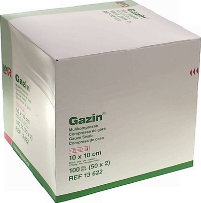 GAZIN Mullkomp.10x10 cm steril 8fach 50X2 St Kompressen